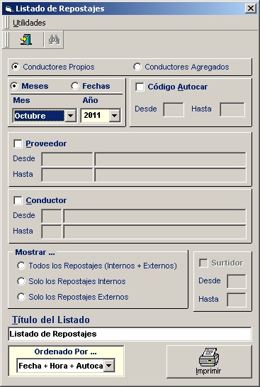 Listado Repostajes